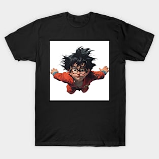 Akira Toriyama Flying In Red Dress Wearing Cute Glasses T-Shirt